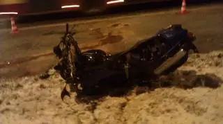 Motocyklista zderzył się z autem na trasie W-Z