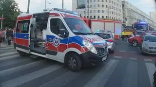 Wypadek autobusu i tramwaju na Marszałkowskiej