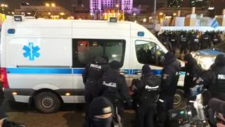 Podczas protestu użyto gazu łzawiącego