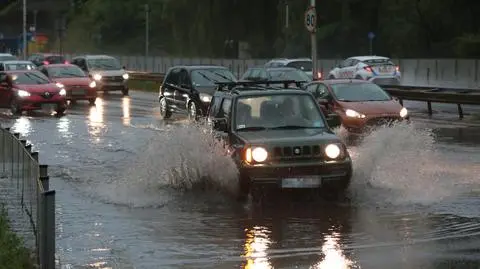 Zalana Wisłostrada przy Cytadeli