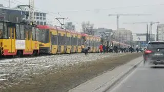 Utrudnienia tramwajów na Towarowej