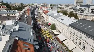 Protest pracowników ochrony zdrowia w Warszawie
