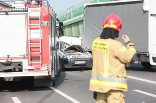 Wypadek na zjeździe z POW