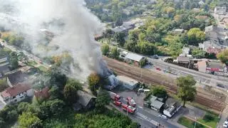 Pożar sklepu w Falenicy