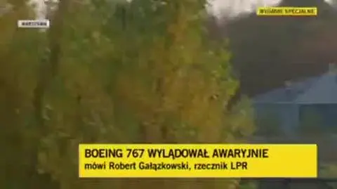 Lądowanie samolotu film TVN24