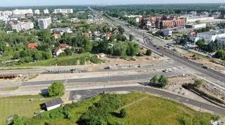 Ulica Modlińska w rejonie osiedla "Winnica"