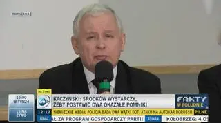 Jarosław Kaczyński o budowie pomników