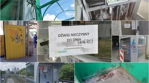 Niedziałające windy zmorą pieszych. Na Gocławku ktoś nie wytrzymał...