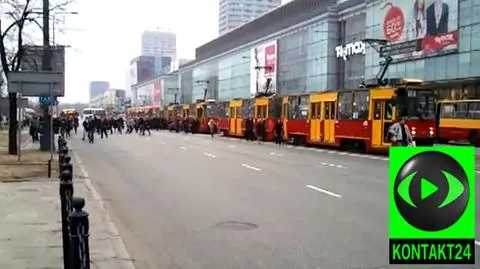 Tramwaje utknęły w korku