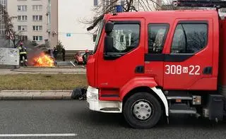 Pożar samochodów na Umińskiego