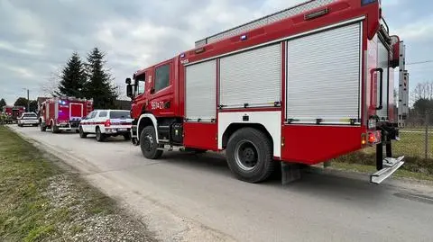 Interwencja straży pożarnej w miejscowości Werdun