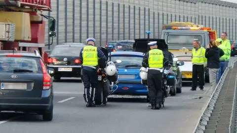 Kolizja na moście Północnym. Korki