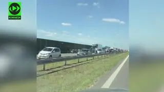 Zderzenie na autostradzie A2