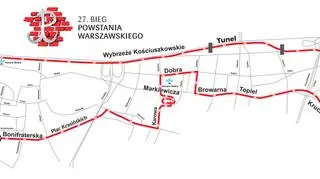 Trasa biegu na 10 kilometrów