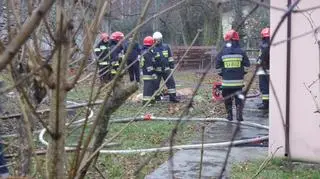 Pożar w Wawrze, w domu jednorodzinnym