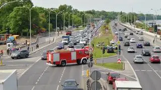 Samochód osobowy dachował na Wybrzeżu Gdańskim 