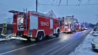 Pożar w miejscowości Konstancin-Jeziorna