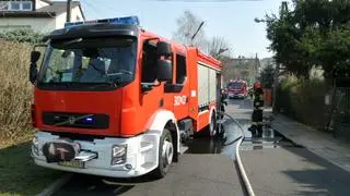 Pożar domu jednorodzinnego w Ursusie