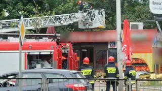 Pożar budki z jedzeniem