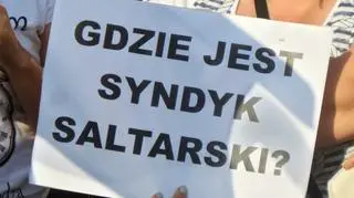 Protest przed sklepem MarcPol