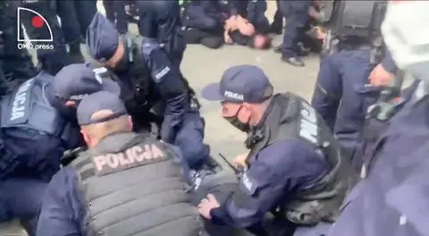 Interwencja policji podczas sobotniego protestu