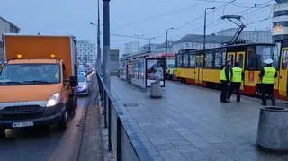 Zderzenie dwóch tramwajów przy Dworcu Wileńskim