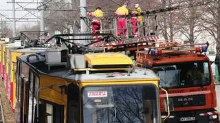 Awaria sieci trakcyjnej zablokowała tramwaje