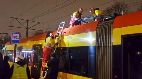 Awaria tramwaju na placu Grunwaldzkim