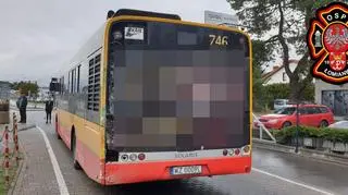 Ciężarówka wjechała w autobus miejski