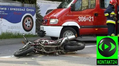 Motocyklista ranny po zderzeniu ze skodą