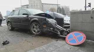 Kierwoca audi stracił panowanie nad kierownicą