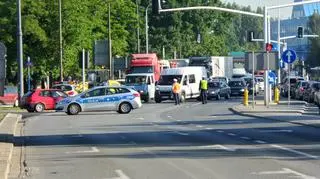 Wypadek na rondzie Starzyńskiego