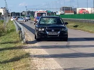 Śmiertelny wypadek na jezdni serwisowej trasy S8