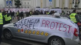 Protest taksówkarzy