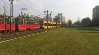 Utworzył się korek tramwajowy