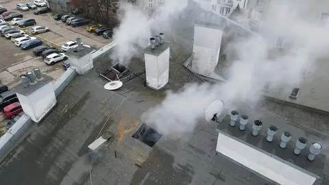 Pożar poddasza budynku przy ulicy Mińskiej