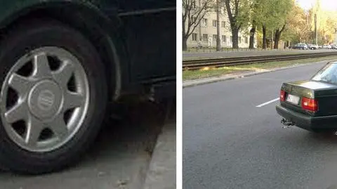 Nie zaciągnął ręcznego, zablokował ulicę