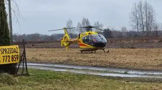 Pożar w miejscowości Krzewina na Mazowszu 