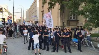 Protest Obywateli RP podczas marszu narodowców 1 sierpnia 2017 roku