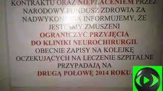 Ogłoszenie w szpitalu na Szaserów