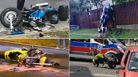 Dwóch motocyklistów nie żyje, inni są ranni. Dramatyczny początek tygodnia