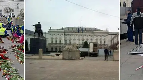 Posprzątali przed Pałacem  Kwiaty trafiły na Powązki