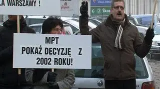 Protest rodziny Derdów z 2010 roku fot. TVN Warszawa