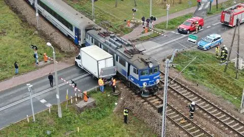 Zderzenie na przejeździe kolejowym 