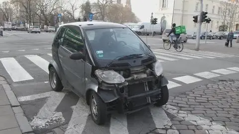 Zderzenie na skrzyżowaniu Jagielońskiej z Okrzei