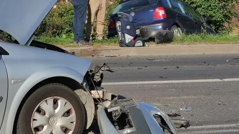 Zderzenie na Płochocińskiej. Jedna osoba trafiła do szpitala