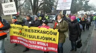 Protest mieszkańców Wesołej i Sulejówka