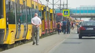 Ruch tramwajów był zablokowany