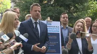 Trzaskowski o darmowych żłobkach