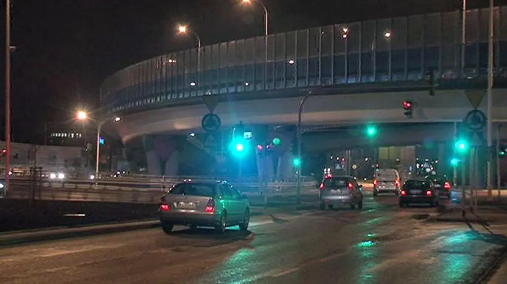 Cykl świateł po 15.00 na węźle Łopuszańska fot. Marcin Gula/tvnwarszawa.pl